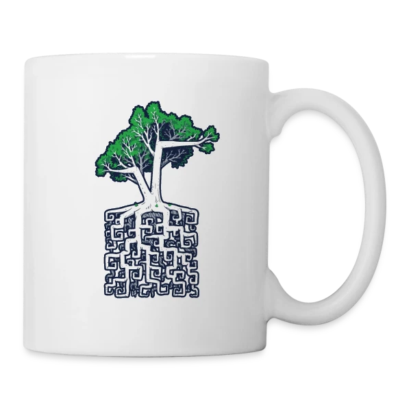 Racine Carrée : Quand la Nature Calcule sur Mug blanc