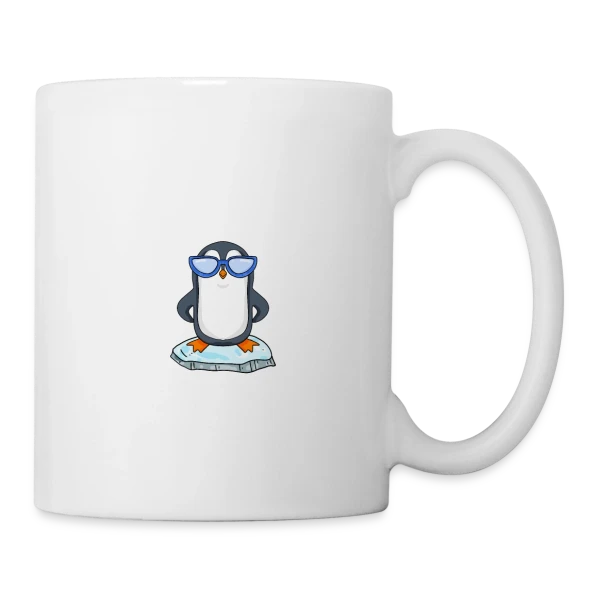 Pingouin Cool Lunettes sur Mug blanc