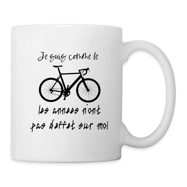 Comme le Vélo, Les Années N'ont Pas d'Effet sur Mug blanc