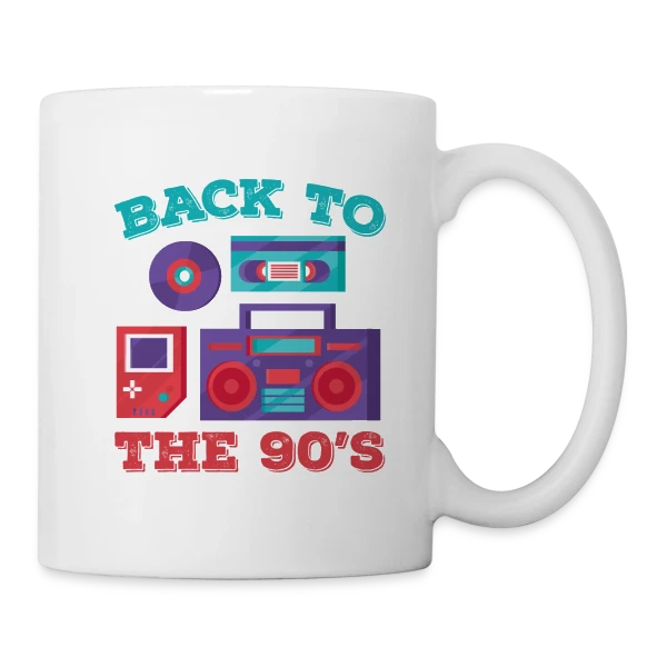 Icônes Rétro Années 90 sur Mug blanc