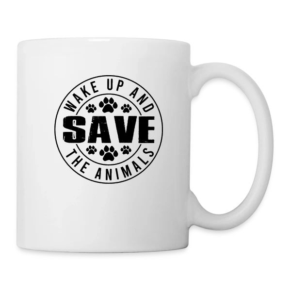 Sauvons les Animaux sur Mug blanc