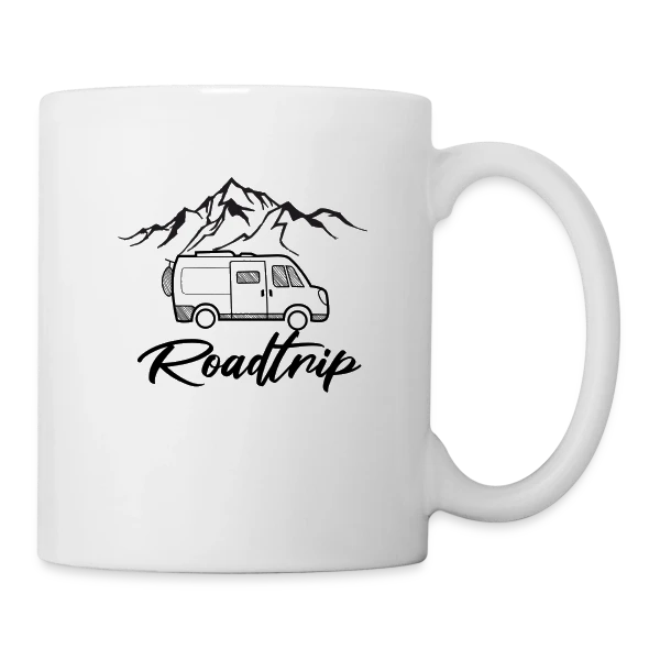 Van Life Montagnes Roadtrip sur Mug blanc