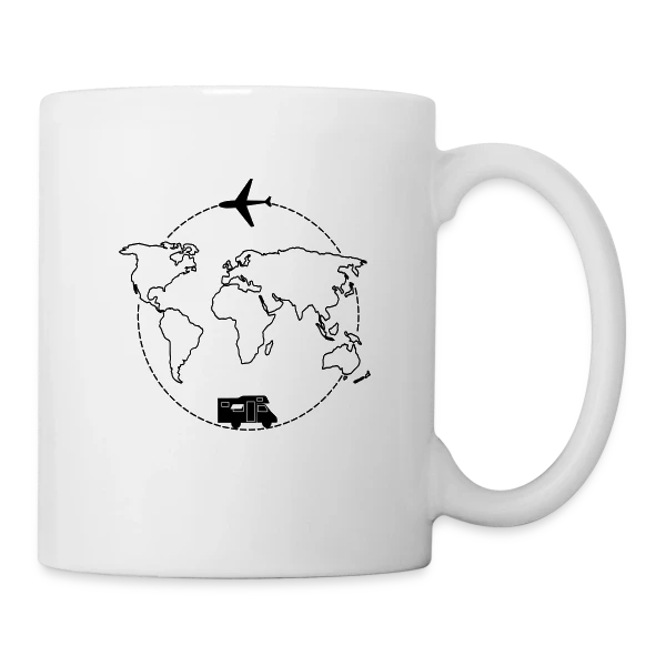 Voyage Autour du Monde sur Mug blanc
