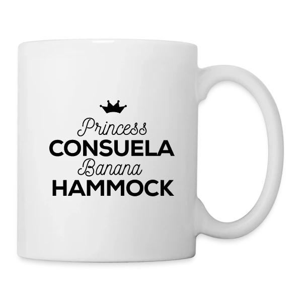 Princess Consuela Banana Hammock - T-shirt Culte Friends sur Mug blanc