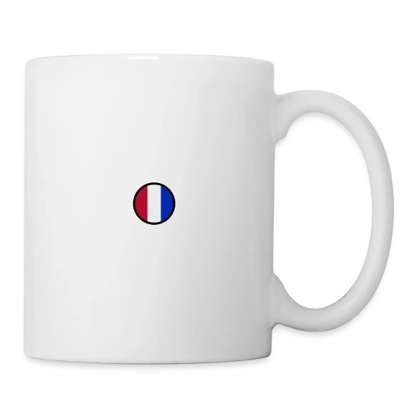 Drapeau Français Rond sur Mug blanc
