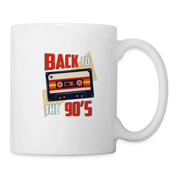 Retour aux Années 90 Cassette sur Mug blanc