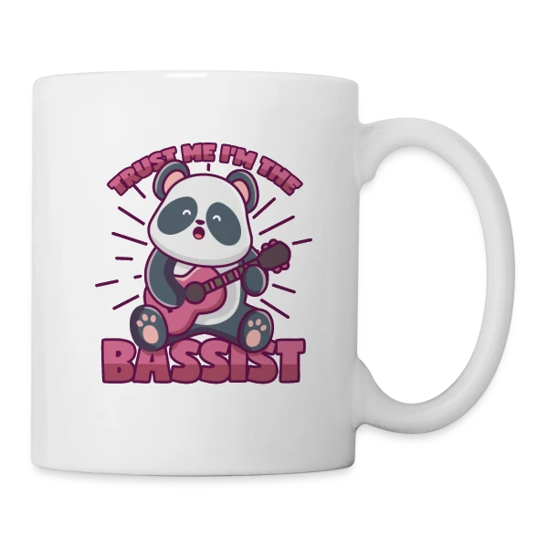 Panda Bassiste Confiance sur Mug blanc