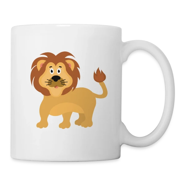 Petit Lion Mignon sur Mug blanc