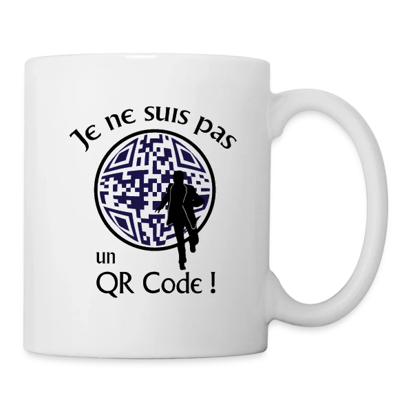Je ne suis pas un QR Code sur Mug blanc
