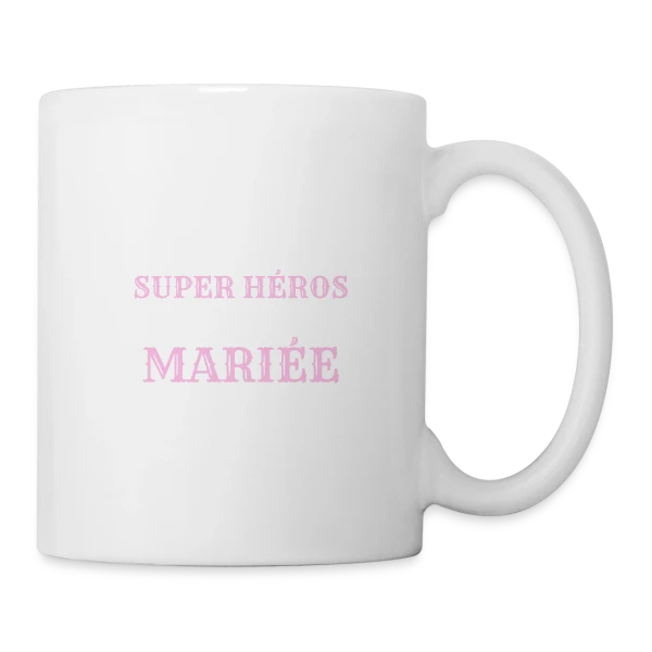 Super Héroïne Mariée sur Mug blanc