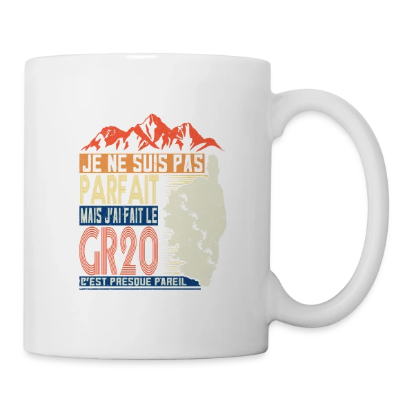 GR20 Fierté Randonneur sur Mug blanc