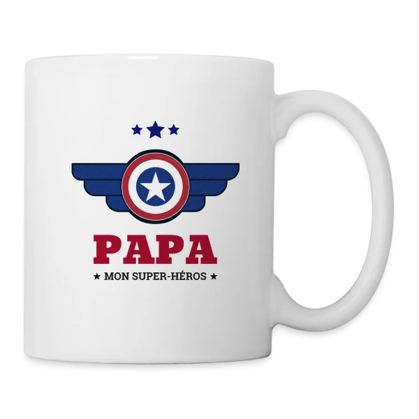 Super Papa Héros sur Mug blanc