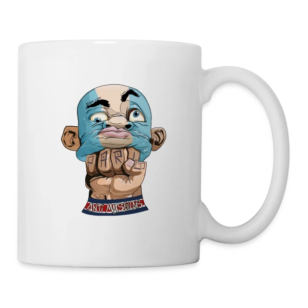Poing Paris Anti-Marseille sur Mug blanc
