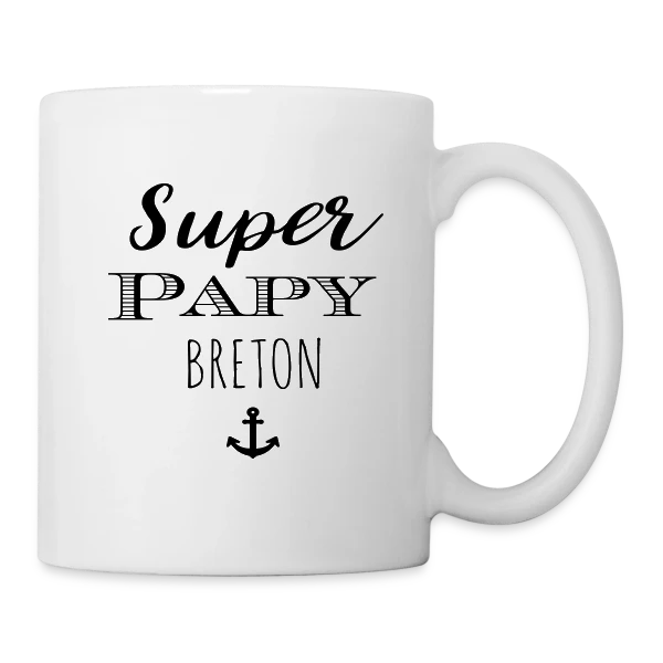 Super Papy Breton sur Mug blanc