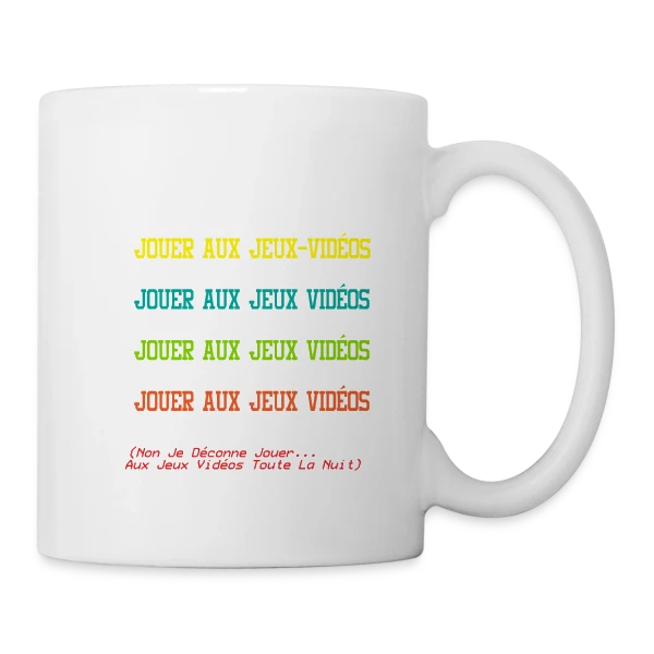 'La Journée Parfaite du Gamer' - Humour Geek sur Mug blanc