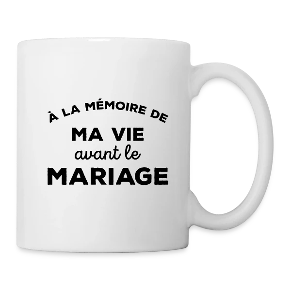 Adieu Vie de Célibataire sur Mug blanc