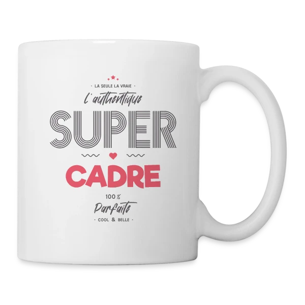 L'Authentique Super Cadre sur Mug blanc