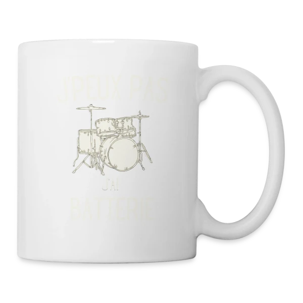 J'peux Pas J'ai Batterie sur Mug blanc