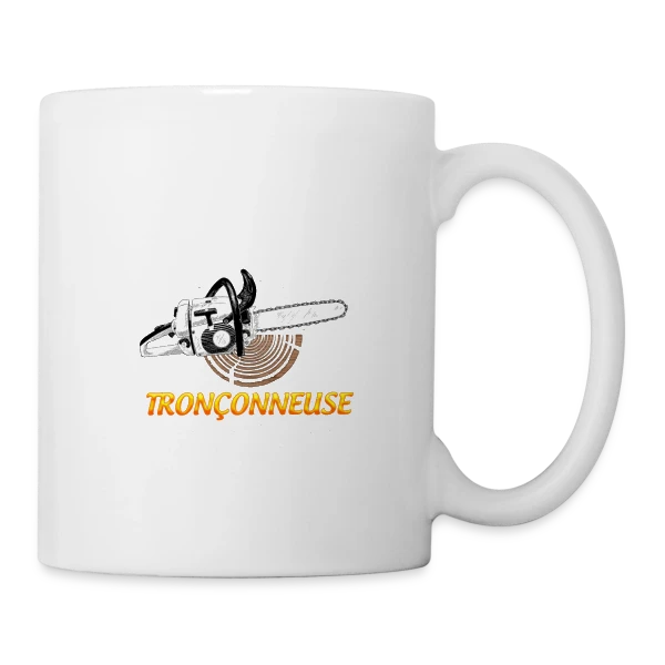 Le Roi de la Tronçonneuse - Humour Bûcheron Forêt sur Mug blanc