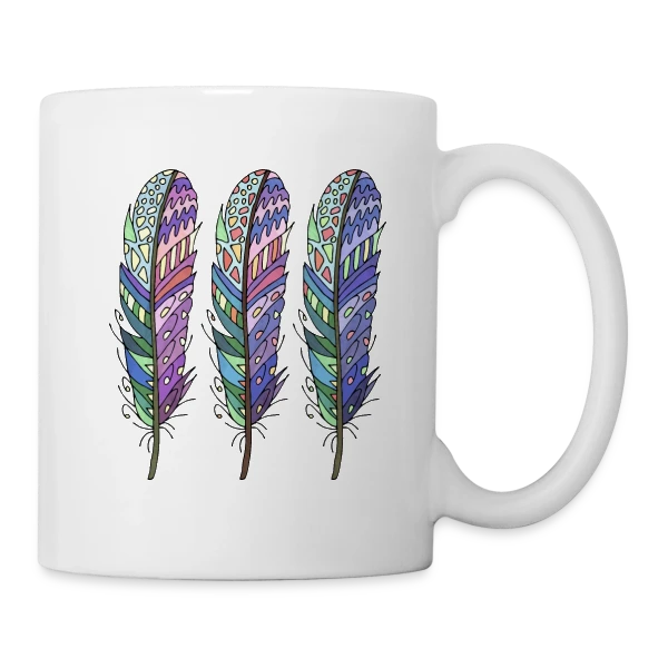 L'Envol des Plumes sur Mug blanc