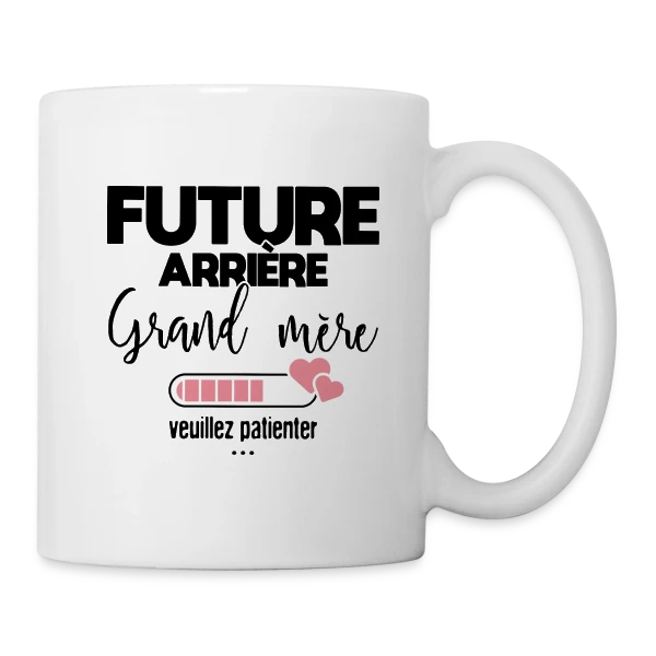 Future Arrière-Grand-Mère : La Belle Annonce sur Mug blanc