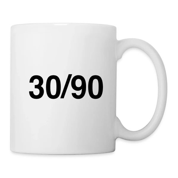 Humour Anniversaire 30/90 sur Mug blanc