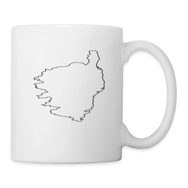 Contour Carte Corse sur Mug blanc