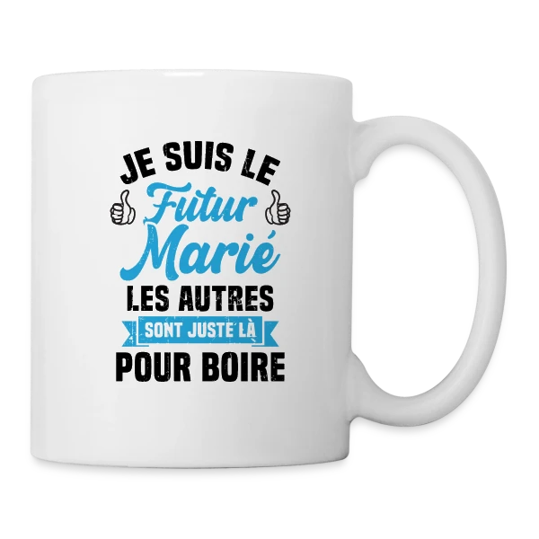 Futur Marié Humour EVG sur Mug blanc