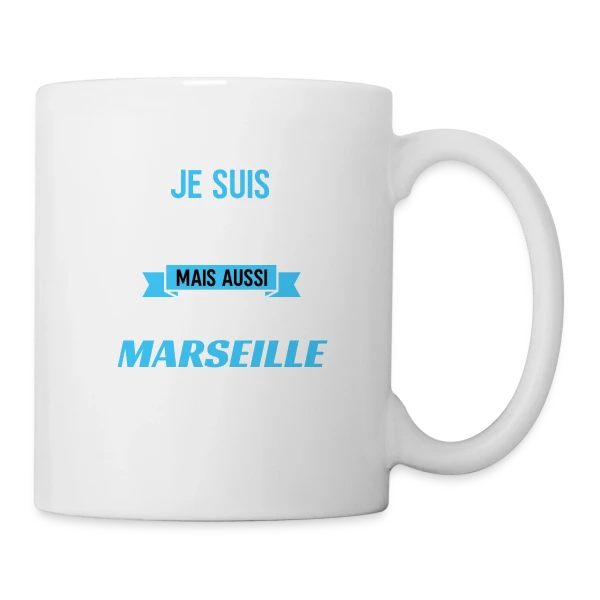 Papa Supporter Marseillais sur Mug blanc