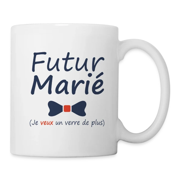 Futur Marié Verre de Plus sur Mug blanc