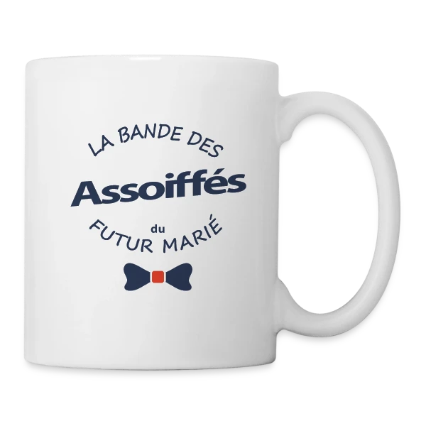 La Bande des Assoiffés du Marié sur Mug blanc