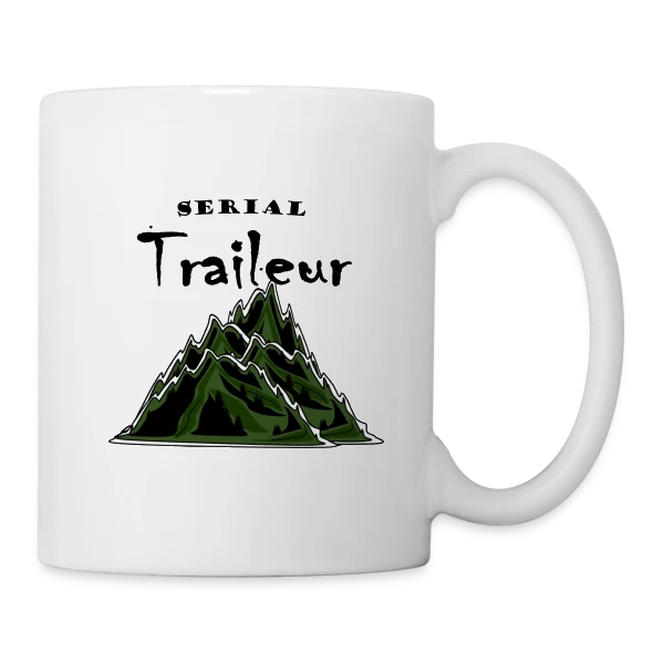 Serial Traileur sur Mug blanc