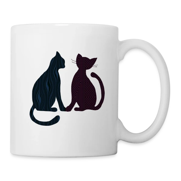 Amour Félin sur Mug blanc
