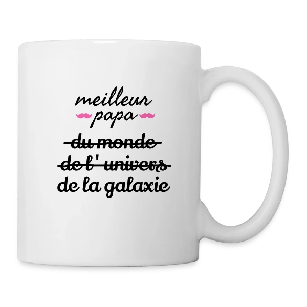 'Meilleur Papa du Monde' - La Déclaration Ultime sur Mug blanc