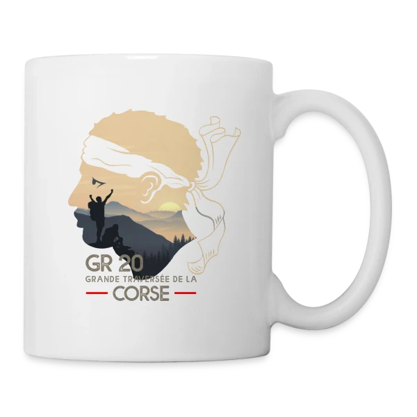 GR20 Corse Randonnée Épique sur Mug blanc
