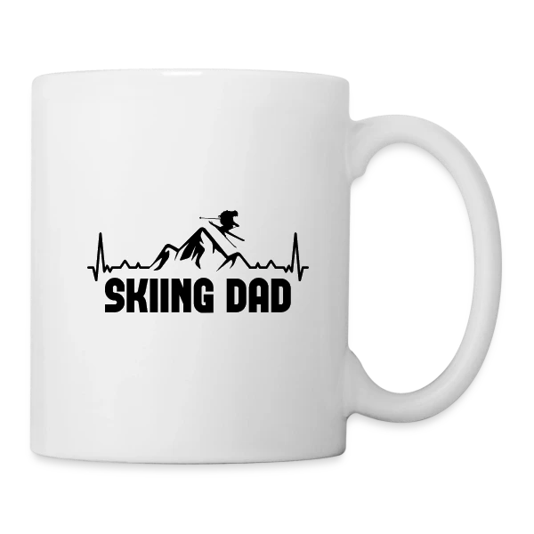 Skifahren DAD: Papa Skieur Rétro sur Mug blanc