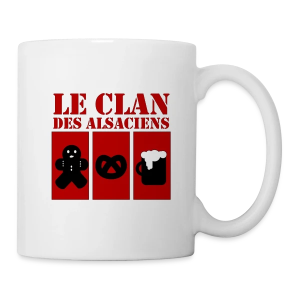 Le Clan des Alsaciens: Référence Culte Elsass sur Mug blanc
