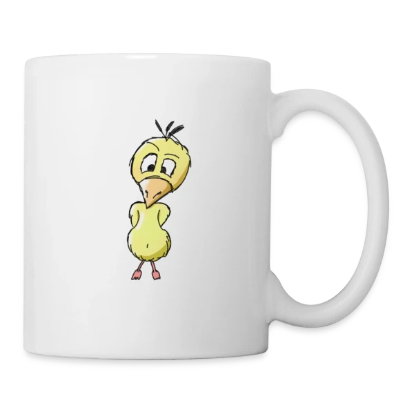 Caneton Timide et Drôle sur Mug blanc