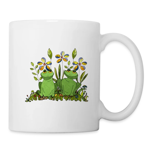 Craquant Motif Grenouille sur Mug blanc