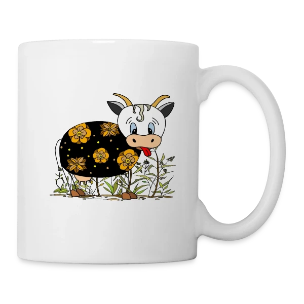 La Vache Joyeuse sur Mug blanc