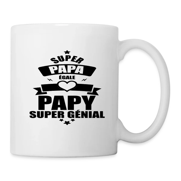 Super Papy, Super Papa : Le Meilleur des Grands-Pères sur Mug blanc