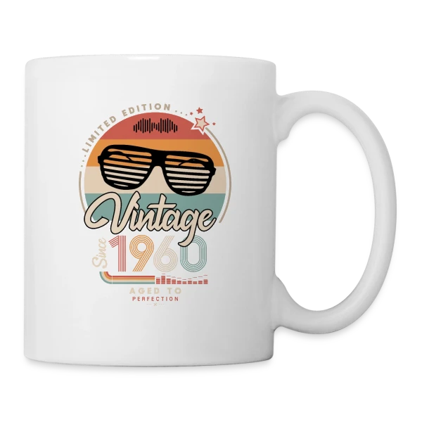 Vintage Depuis 1960 : L'Année Fondatrice sur Mug blanc