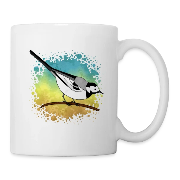 Bergeronnette Aquarelle sur Mug blanc