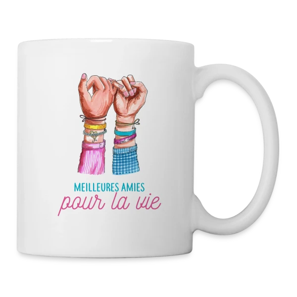 Meilleures Amies pour la Vie sur Mug blanc