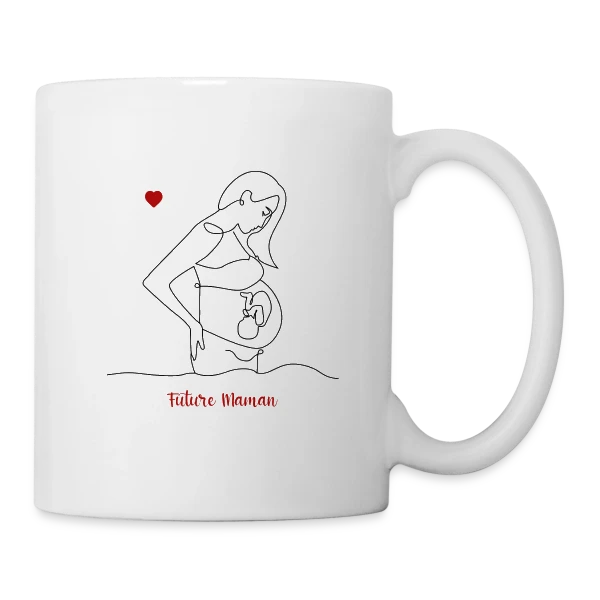Future Maman : Douce Attente sur Mug blanc