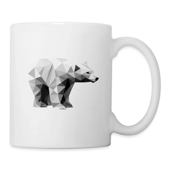 Ours Polaire Géométrique sur Mug blanc