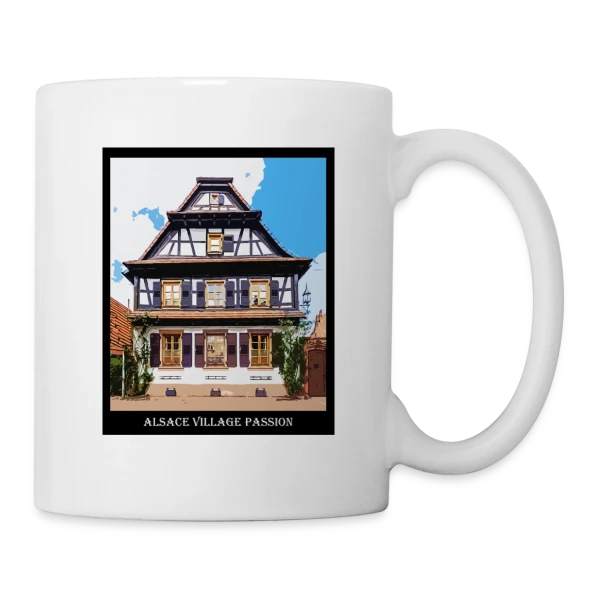 Maison Alsacienne Typique sur Mug blanc