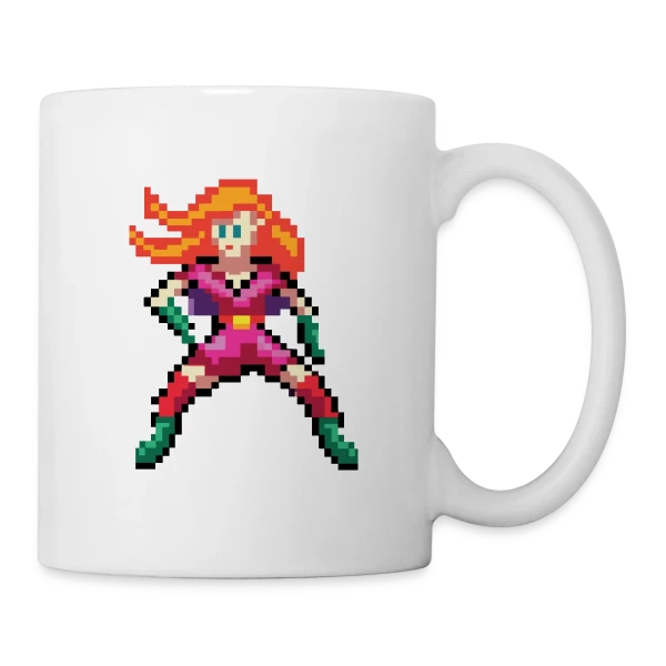 Super-Héroïne Rouge sur Mug blanc
