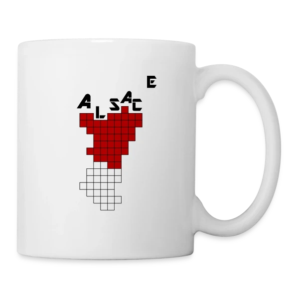 Alsace Pixel Art - Humour Rétrogaming sur Mug blanc
