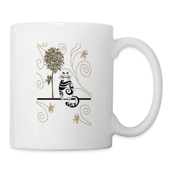 Félin Mystérieux sur Mug blanc